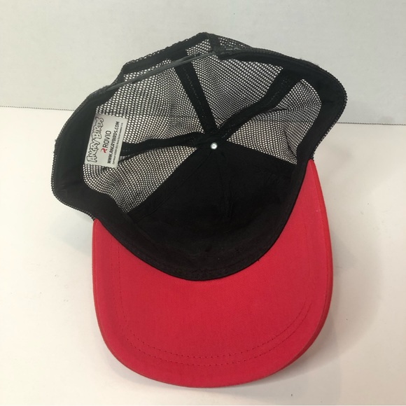Angry Bird Adjustable Red and Black Mesh Baseball Trucker Cap Hat - Picture 3 of 4